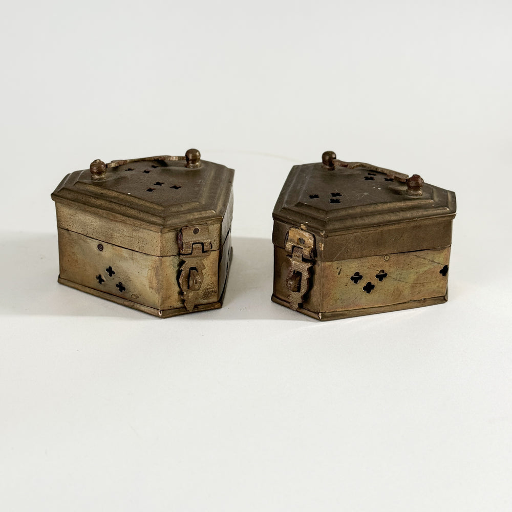 Vintage Brass Cricket Box