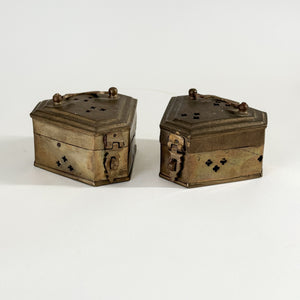 Vintage Brass Cricket Box