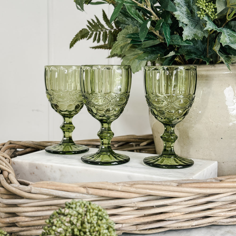 Green Garden Wine Glass.