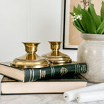 Vintage Short Brass Taper Pair.