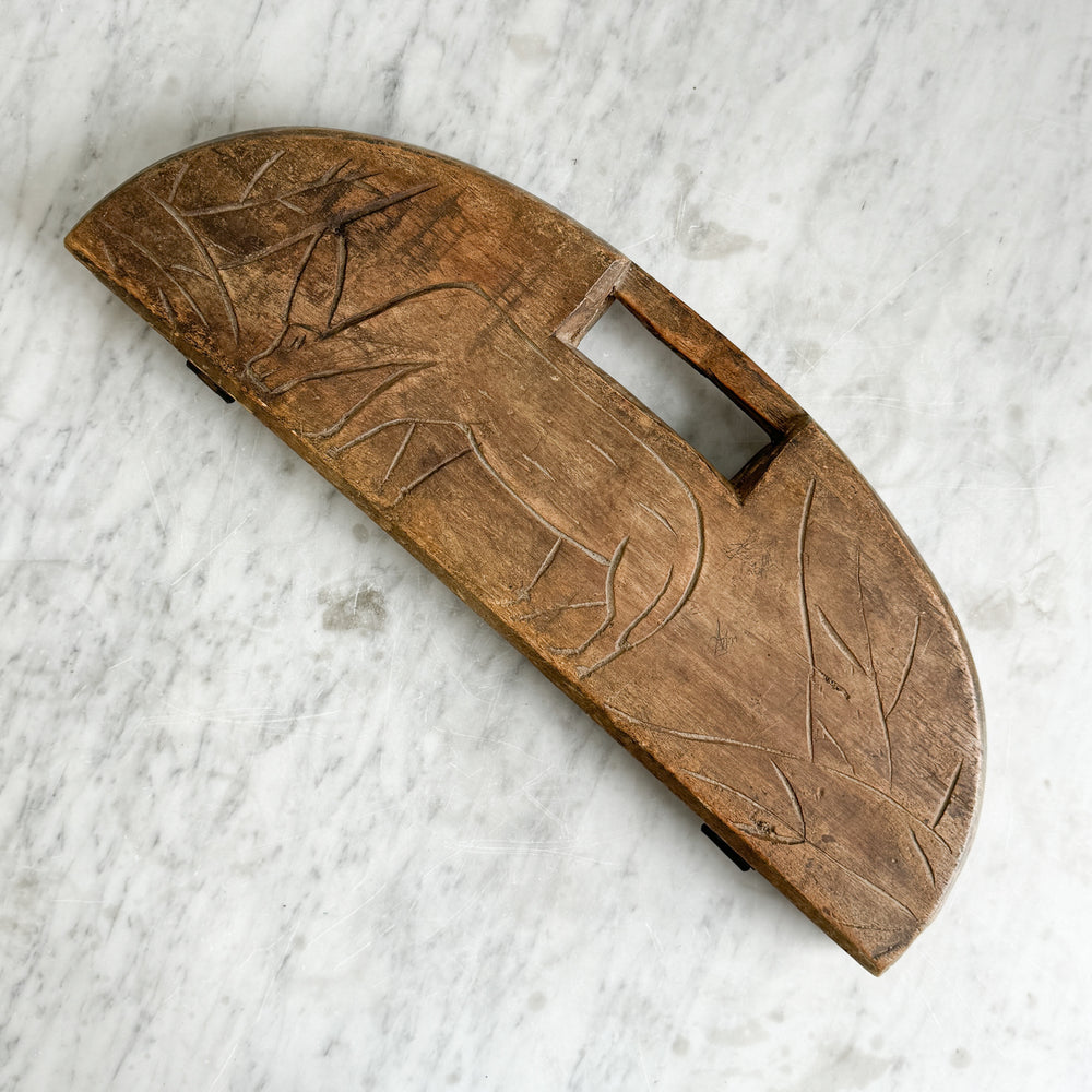Vintage Wooden Carved Game Board.