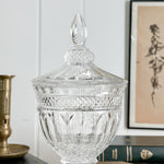 Vintage Cut Glass Urn with Lid.