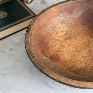 Vintage wood bread bowl