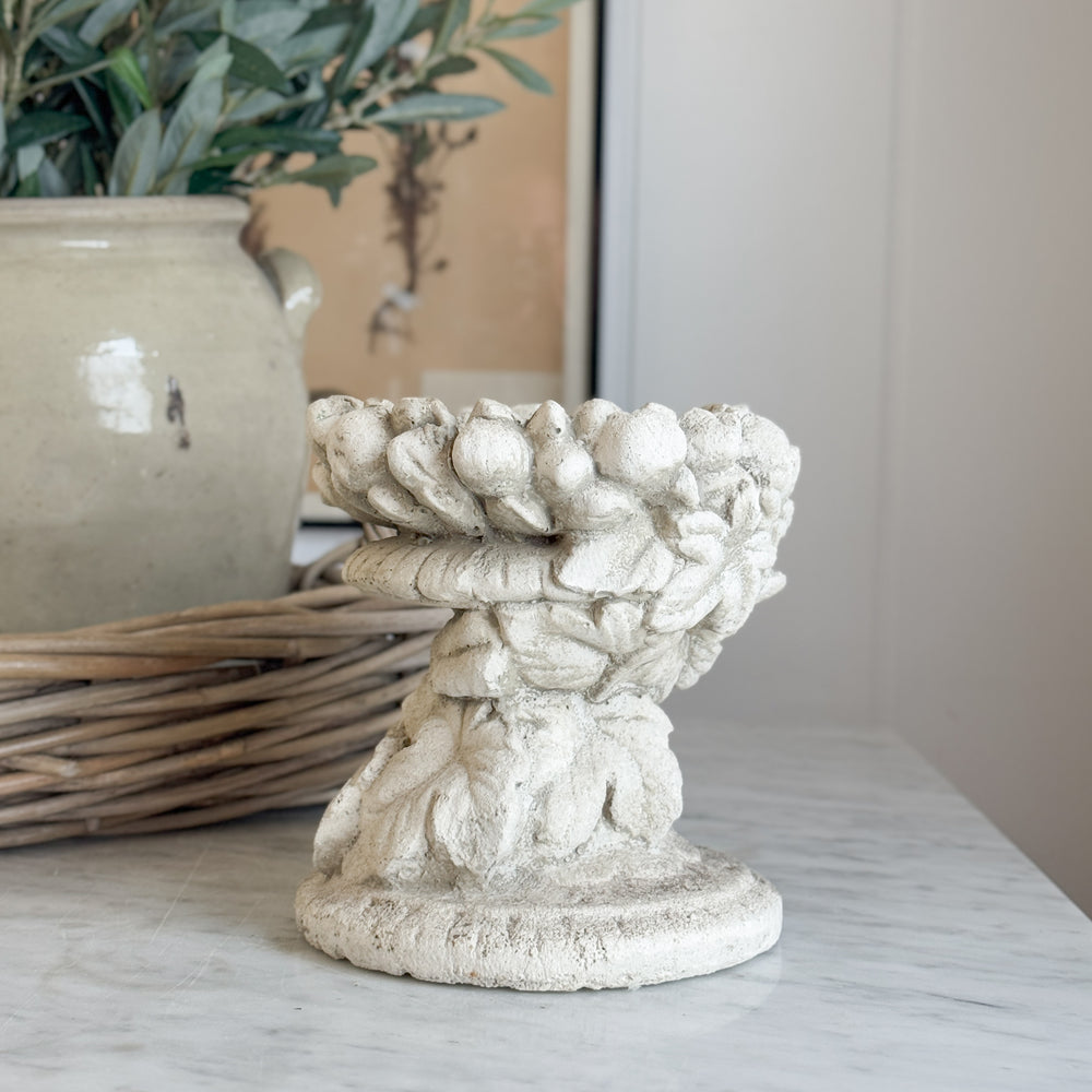 Concrete Floral Candle holder