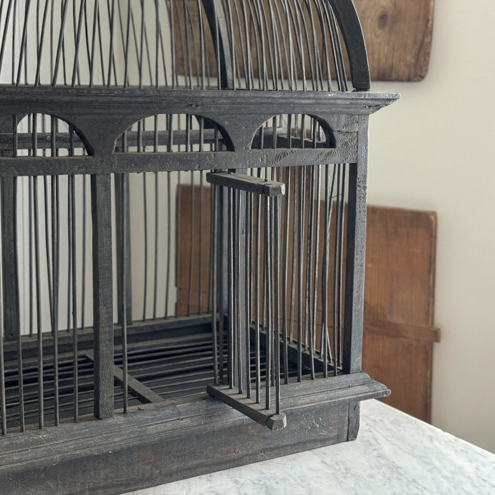 Vintage Wood Bird Cage.