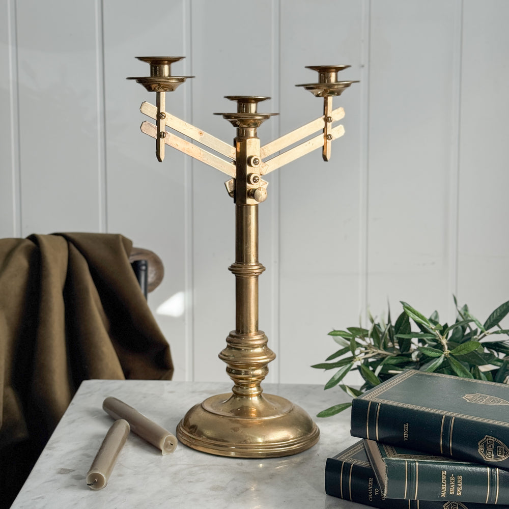 Vintage articulating brass candleholder.