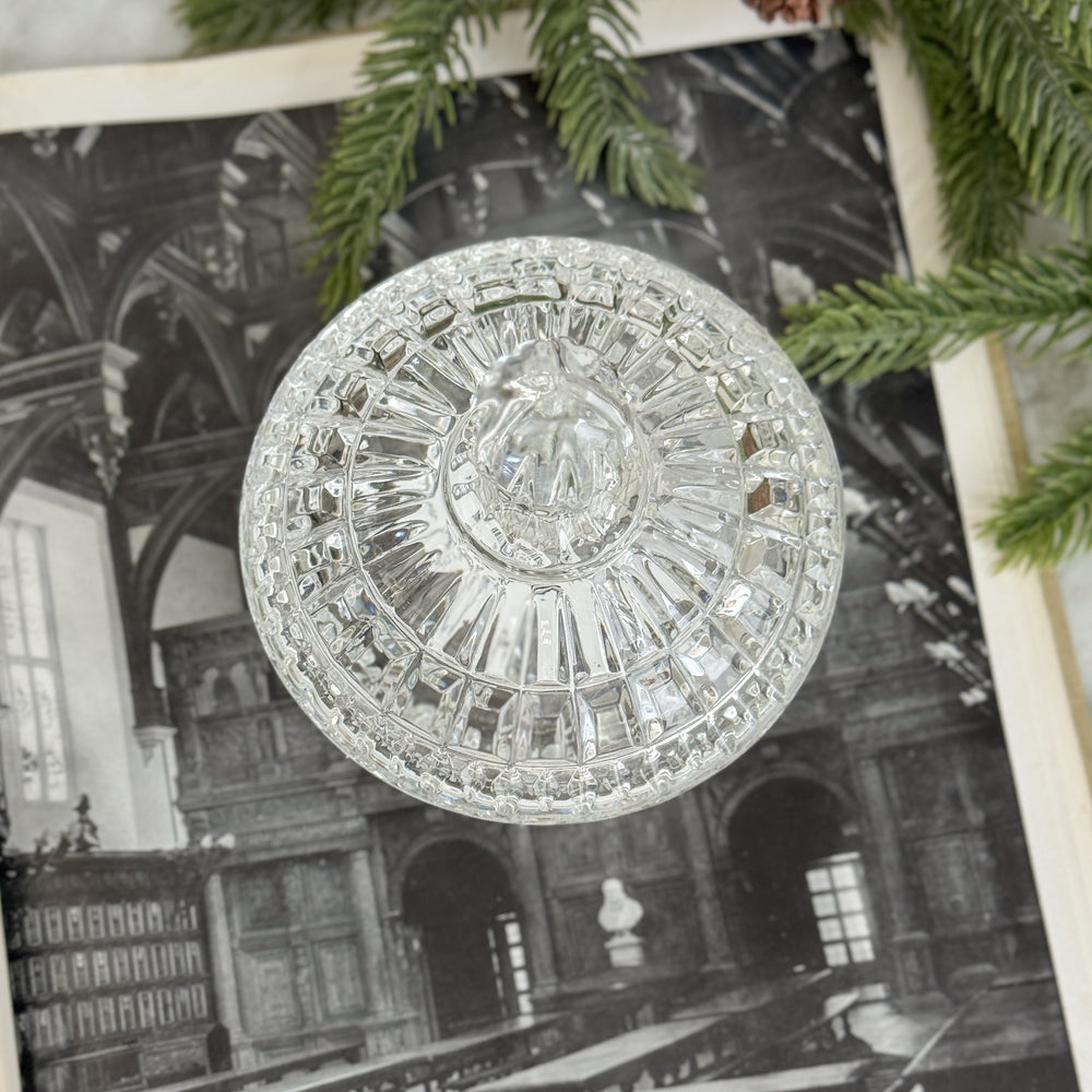 Vintage crystal lidded bowl.