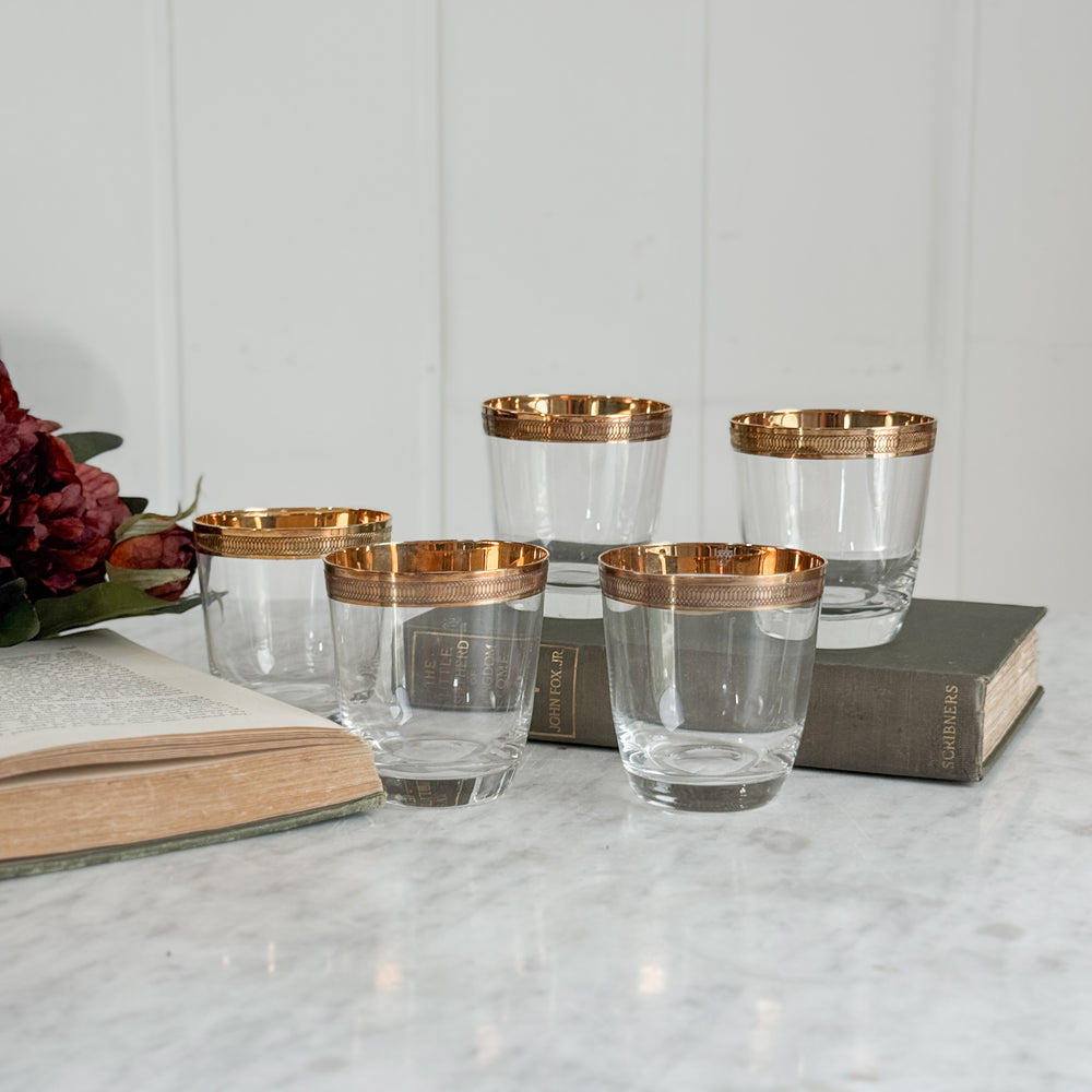 Vintage Gold Rim Votive