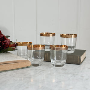Vintage Gold Rim Votive
