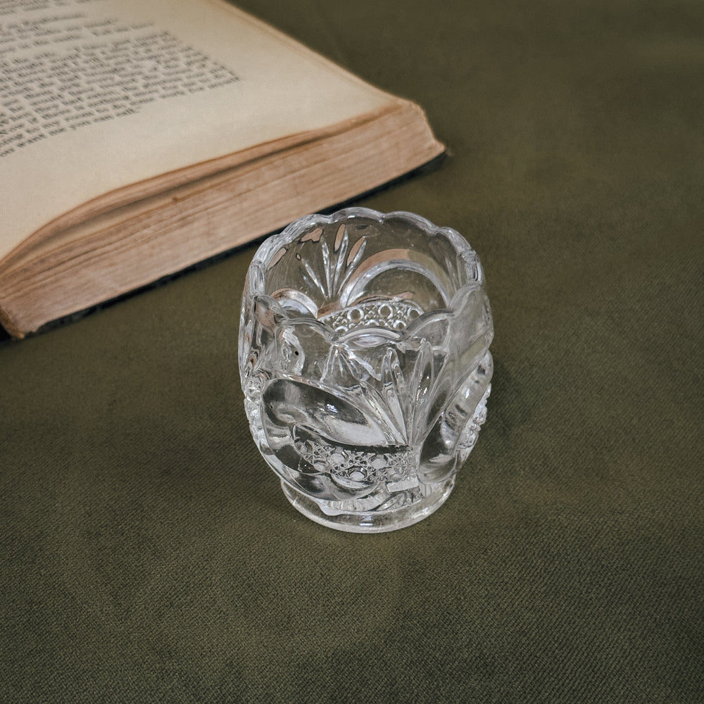 Vintage glass toothpick holder.