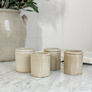 Antique stoneware xsmall marmalade crock jar