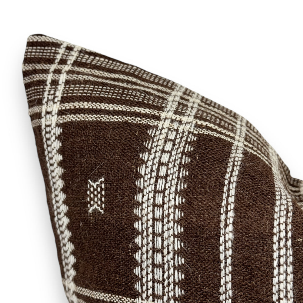 Brown Loom 22" Pillow.