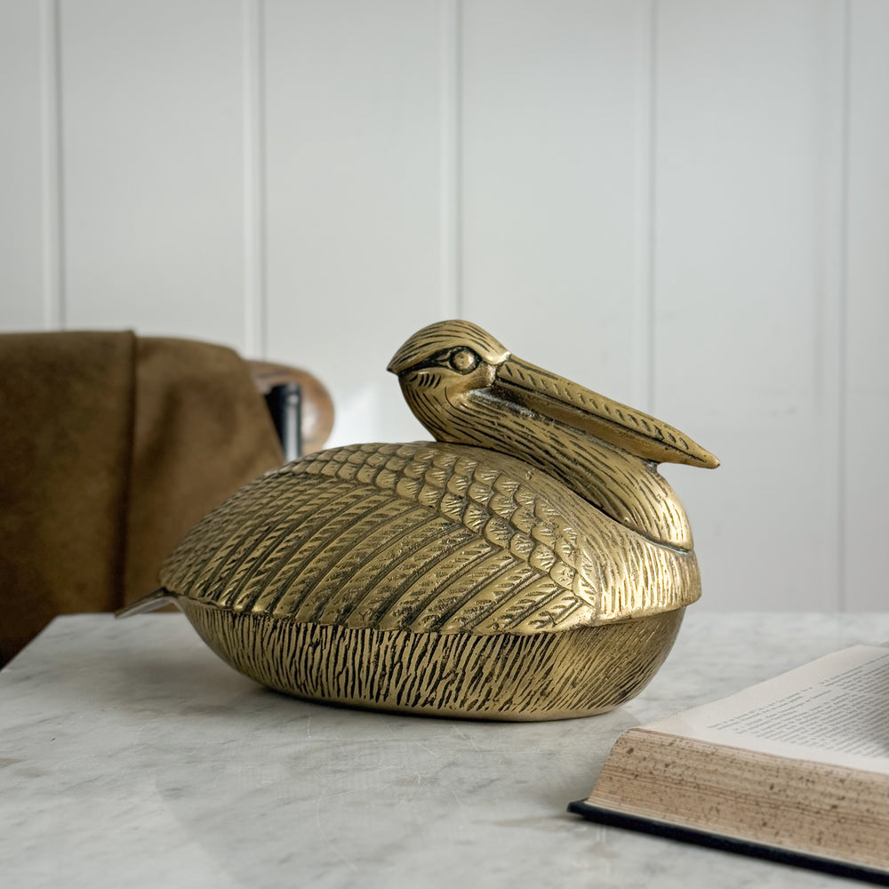 Vintage Brass Pelican