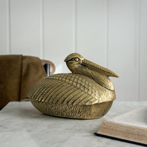 Vintage Brass Pelican