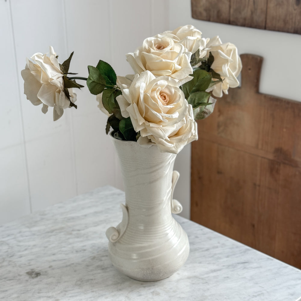 Vintage English Cream Spode Velamour Vase
