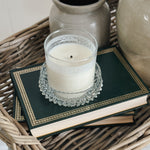 Vintage diamond point glass coaster