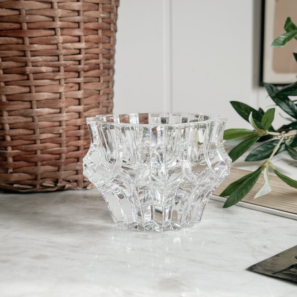 Vintage Mikasa tealight crystal holder