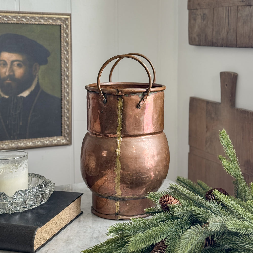 Vintage Copper Handled Pot.