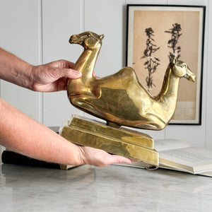 Vintage Brass Camel Door Stop