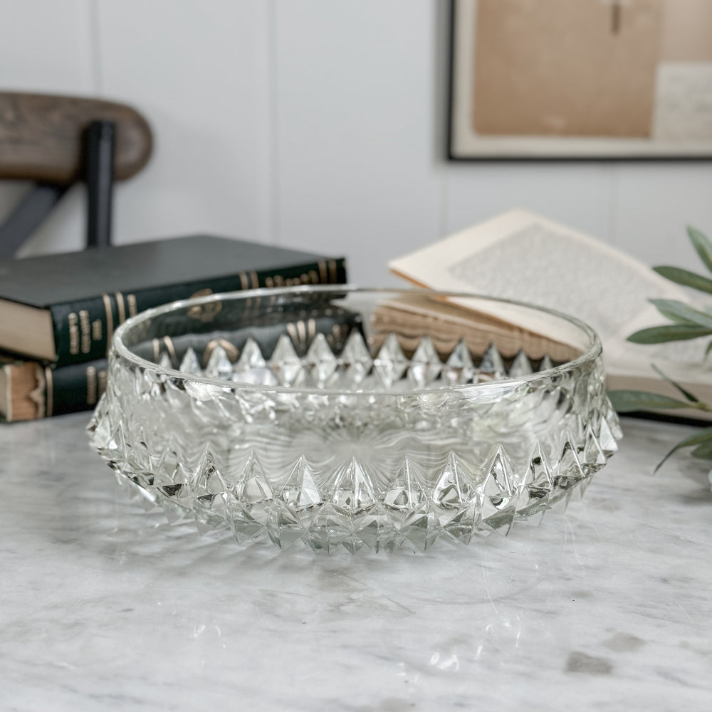 Vintage glass coffee table display bowl