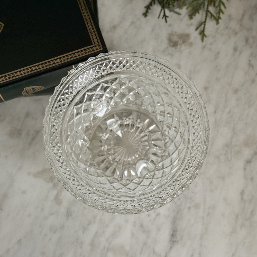 Vintage glass pedestal bowl.
