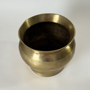 Vintage Brass striped pot
