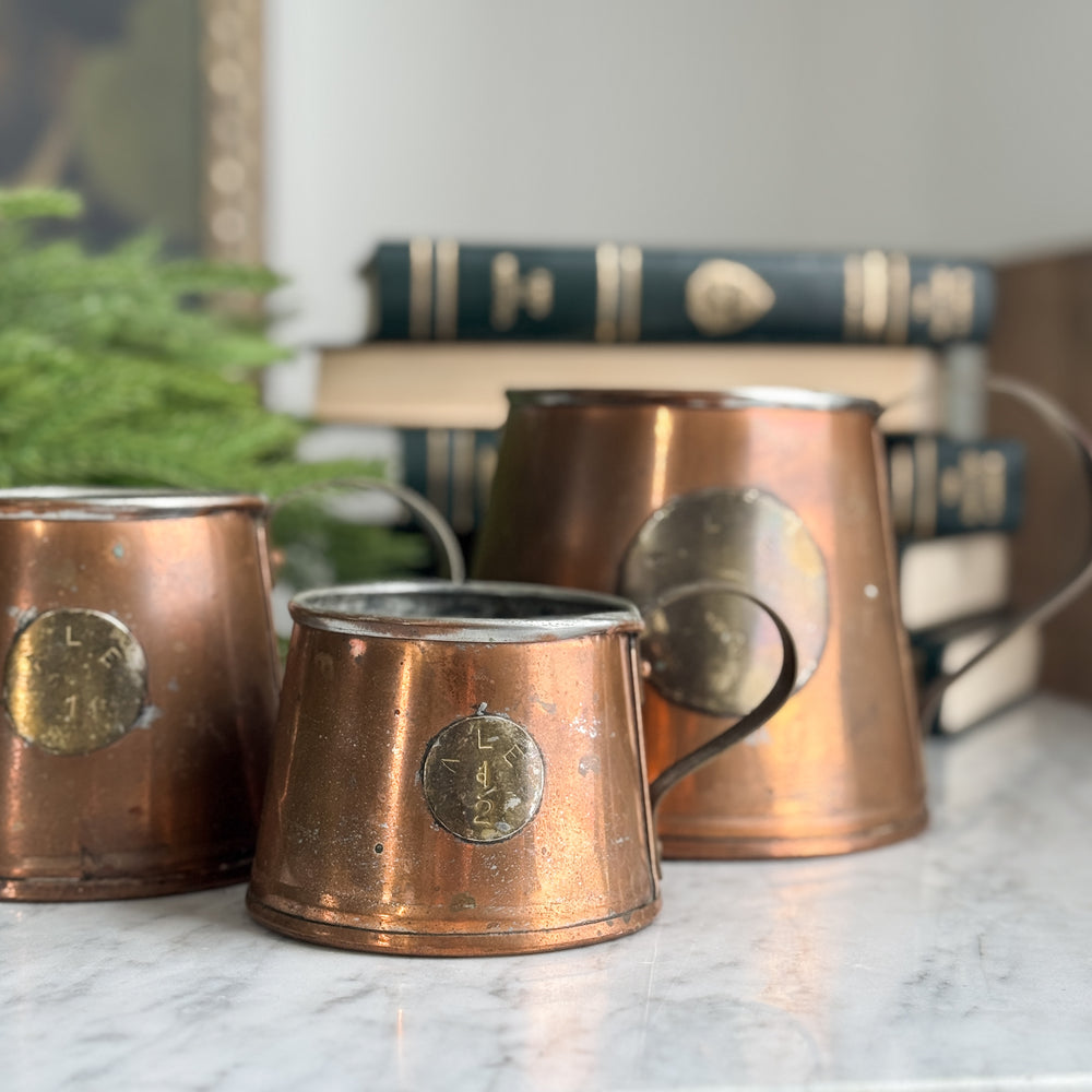 Vintage Copper Cup | Set of 3.