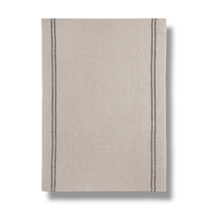 Linen Tea Towel - Black Stripe