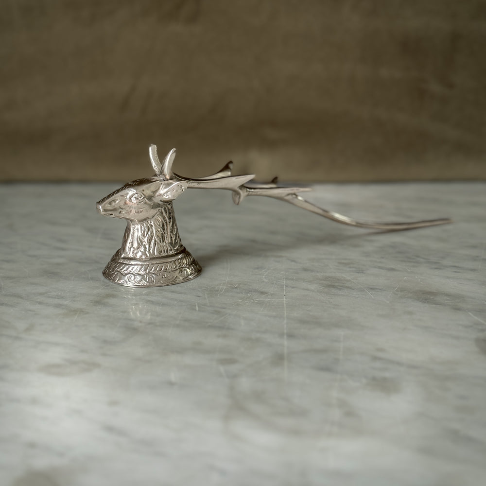 Vintage Silver Stag Candle Snuffer