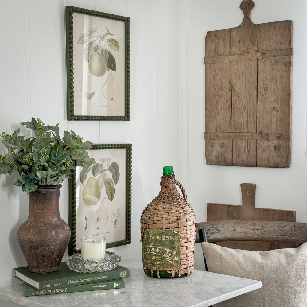Vintage Portuguese Wicker Demijohn.