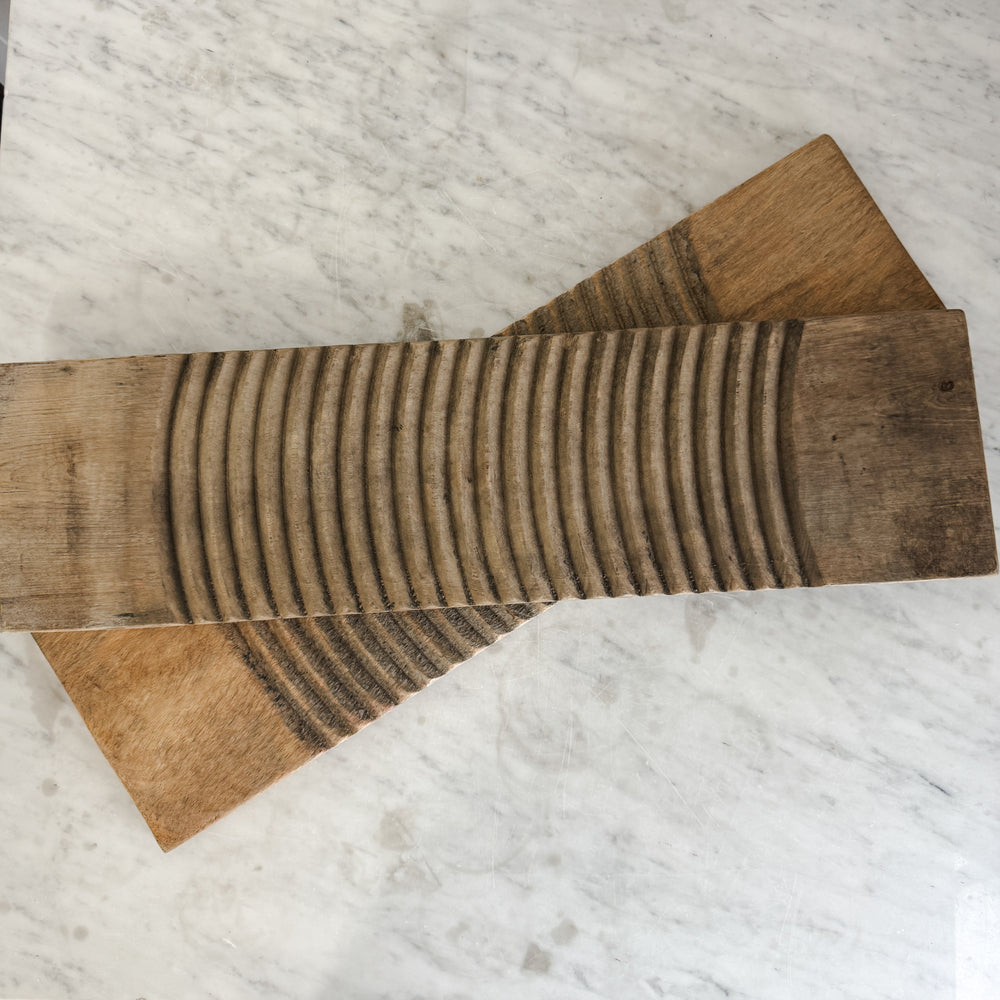 Vintage wood scrub board tray