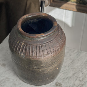 Vintage Brown Bean Pot VI.