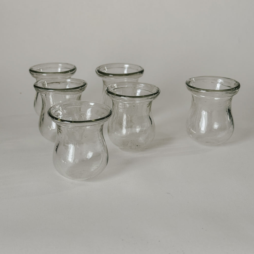 Vintage Glass Medicinal Cups.