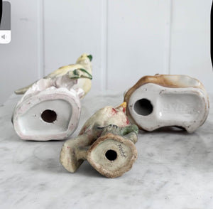 Vintage Porcelain Painted Birds