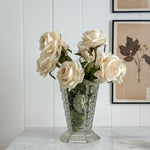 Vintage Hexagon Glass Vase