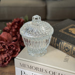 Vintage glass lidded jar.