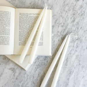 12" Danish Taper Candles - Cream.
