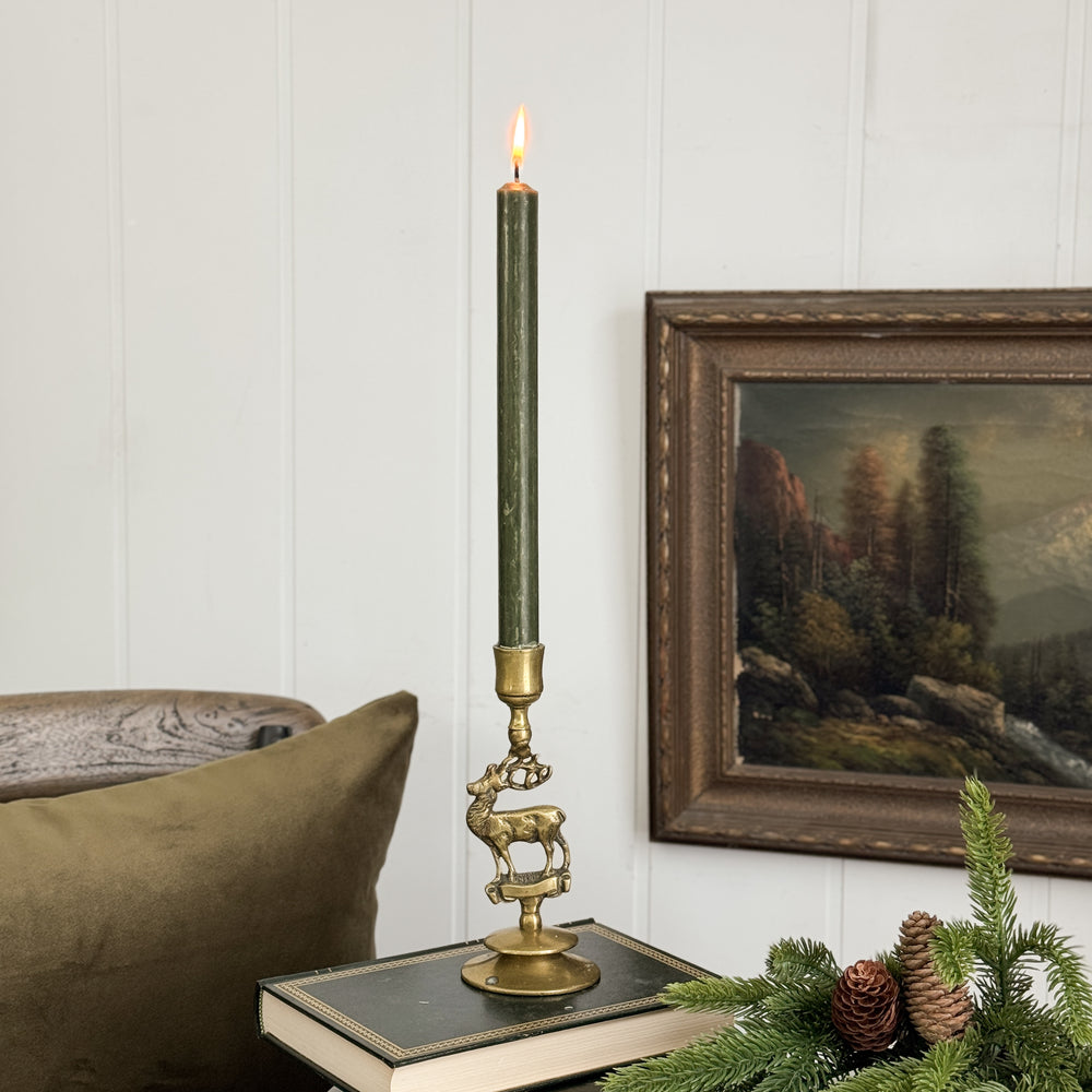 Vintage Brass Stag Taper