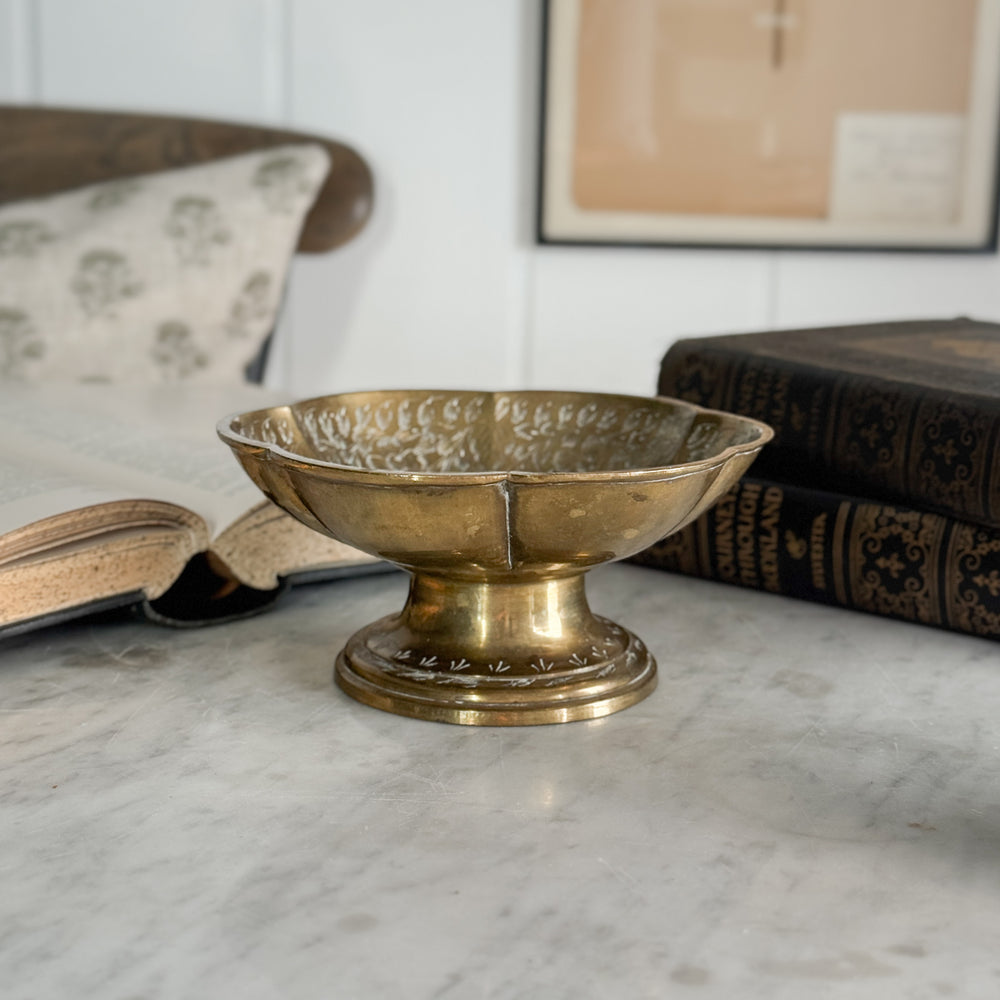 Vintage Brass Footed Bowl.