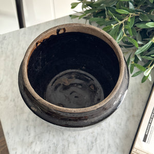 Vintage brown glazed pottery.