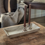 Greige Marble Rectangular Tray.