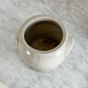 Antique Cream Confit Pot Small - FRANCE