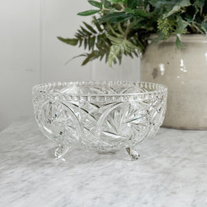 Vintage glass footed bowl.