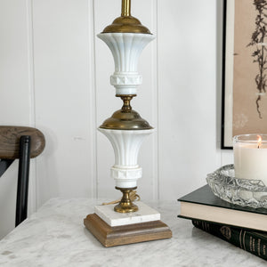 Vintage Milk Glass Lamp Base.