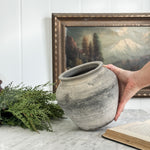 Vintage black pottery vase.