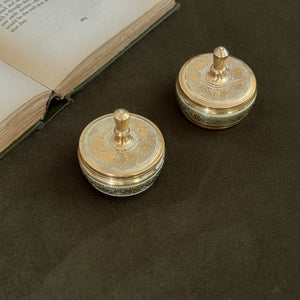 Vintage Brass Pooja Thali Vessels.