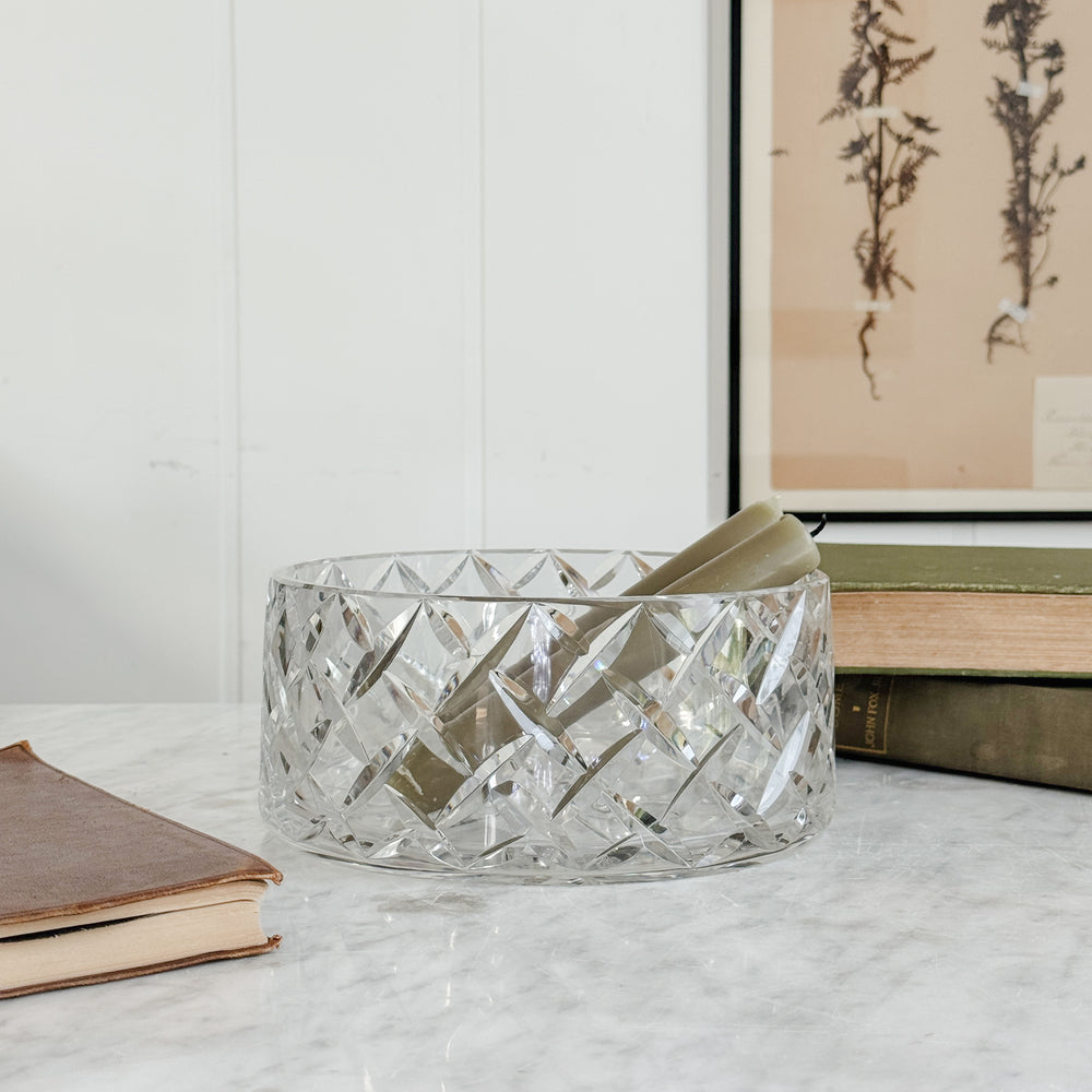 Vintage Low Crystal Cut Bowl