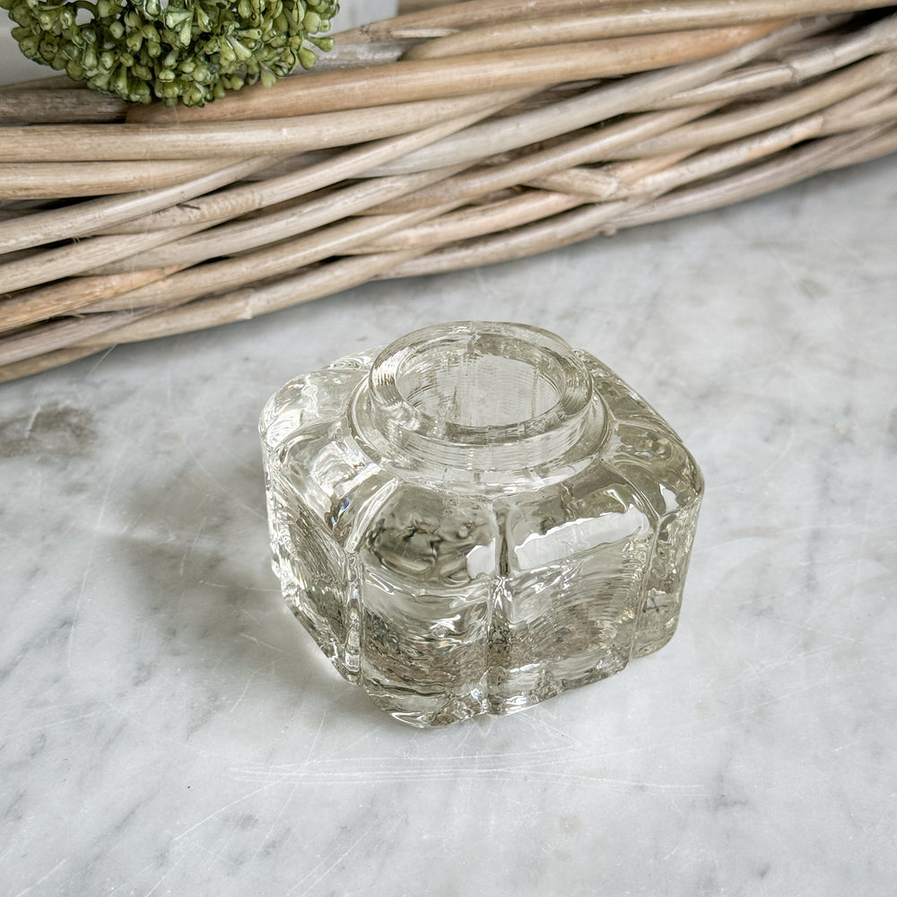 Vintage Glass Inkwell.