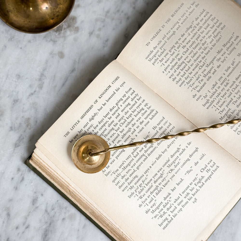 Vintage brass candle snuffer