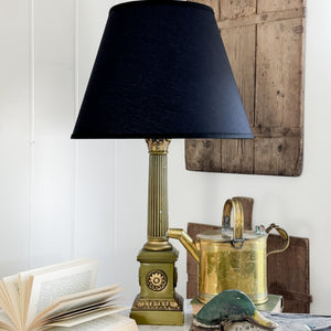 Vintage olive gold lamp- base only.